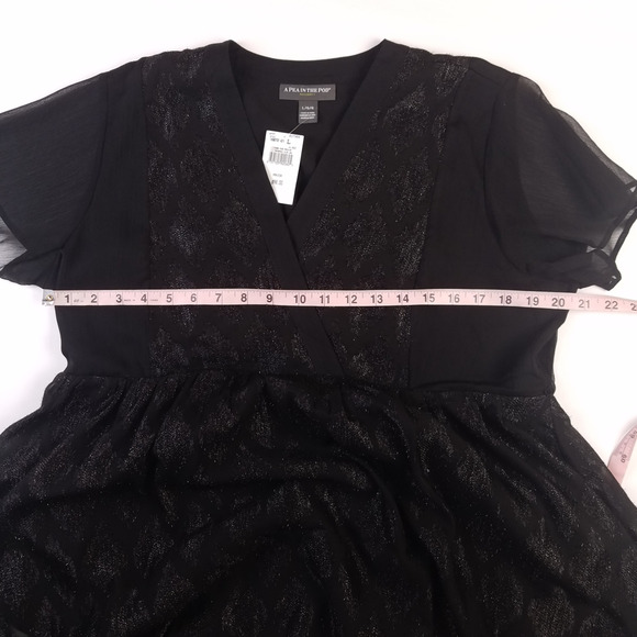 A Pea In The Pod Top SZ L Occasion Black Maternity - Picture 3 of 5